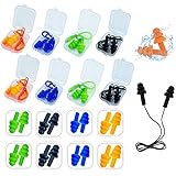 Ear Plugs for Sleeping,16 Pairs Noise Canceling Ear Plugs Soft Reusable Silicone Earplugs Waterproof Noise Reduction Earplugs