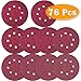 Paxcoo 76 Pcs 8 Holes Sanding Discs, 5 Inch Hook and Loop include 40/60/80/100/120/180/240/320/400/800Grit Sandpaper for Random Orbital Sander