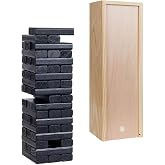 WE Games Wooden Block Stacking Party Game for Adults, Tumble Tower Wedding Guest Book Alternative, Tabletop Games, Includes Storage Case, 12 inches
