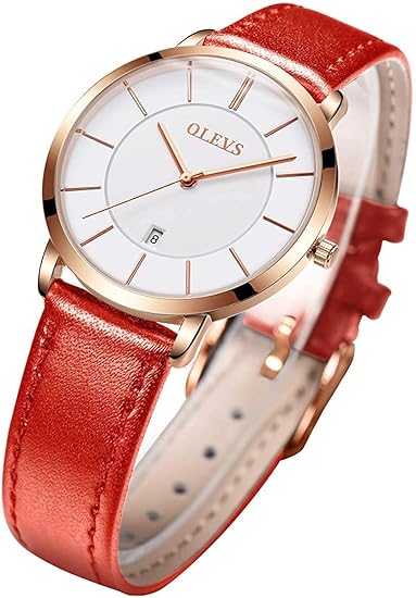 Amazon Olevsうで時計 レディース 腕時計 時計 おしゃれ 防水 超薄型 女性用 革ベル トブランド 革 アナログ 小さい シンプルな文字盤 が見やすい ファッション 薄い 薄型軽量 高校生 Watch For Women Ladies Watch レディース腕時計 腕時計 通販