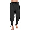 Spooktacular Creations Men Medieval Renaissance Pants, Ankle Banded Pirate Pants, Viking Costume Men for Halloween Party