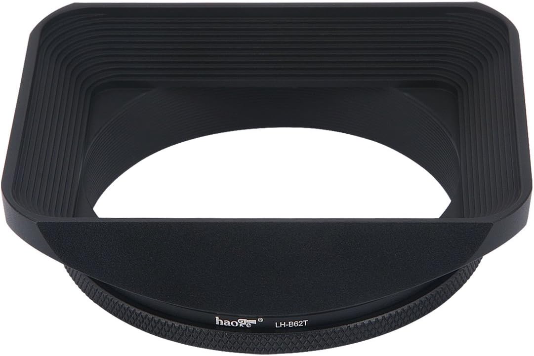 Haoge LH-B62T 62mm Square Rectangular Metal Screw-in Lens Hood with Cap for 62mm Canon Nikon Sony Leica Carl Zeiss Voigtlander Nikkor Panasonic Fujifilm Olympus Lens and Other 62mm Filter Thread Lens - Image 4
