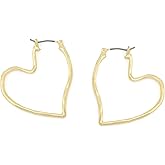 Robert Lee Morris Soho Jewelry Women's Heart Hoop Earrings