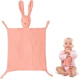 Vicloon Baby Comforter Blanket Rabbit Design 31x31 cm Pink Organic Cotton