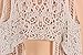 Jastie Pirate Curiosity Open Stitch Cardigan Boho Hippie Crochet Vest (Beige), Large