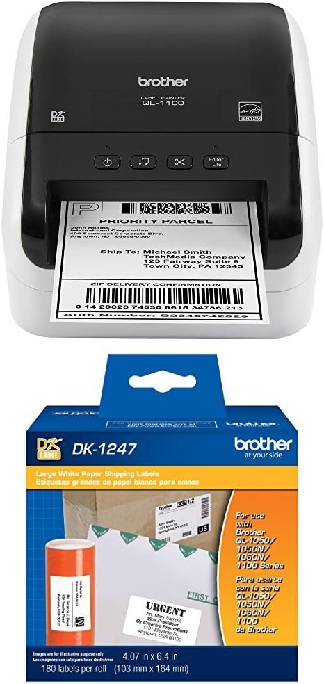 Brother QL1100 and DK1247 Roll Bundle