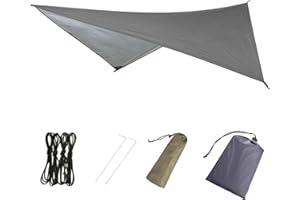 Azarxis Hammock Camping Tarp Rain Fly, Waterproof Tent Footprint Shelter Canopy Sunshade Cloth Picnic Mat for Outdoor Awning 