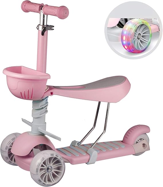 patinete 3 ruedas luces