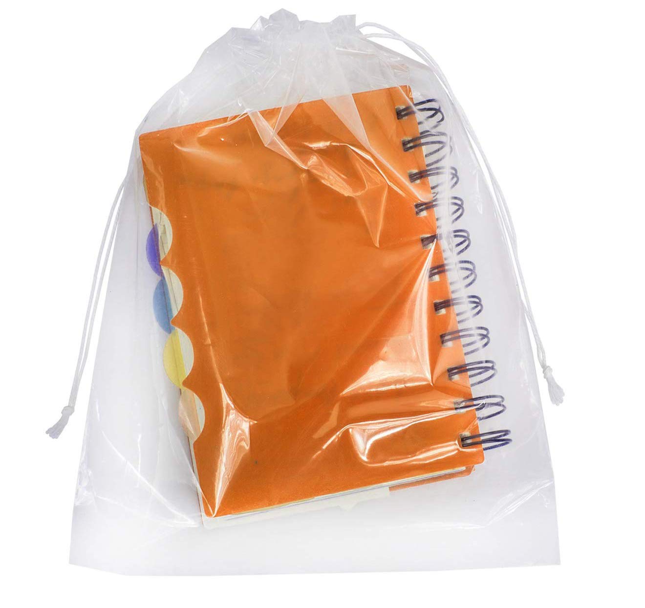 clear poly drawstring bags