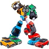 NEW TOBOT, TOBOT TETRAN, Youngtoys Transforming Collectible Vehicle to Robot, Heroes Animation Character Toys for Kids 4 and up Transform Toys Cars, Large Size Integration 12-inch