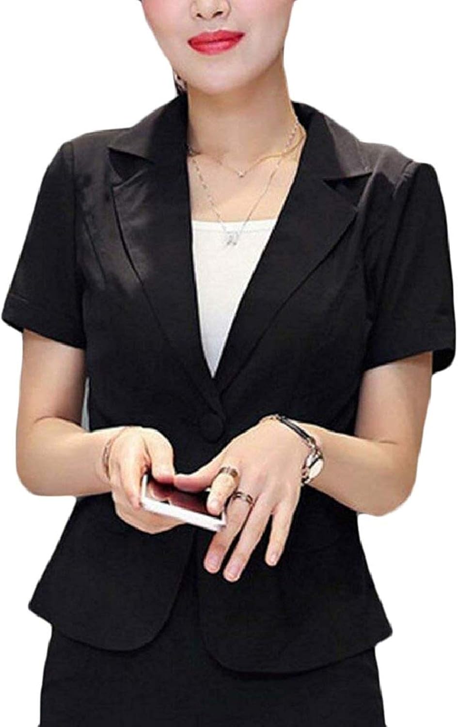 short sleeve suit jacket ladies
