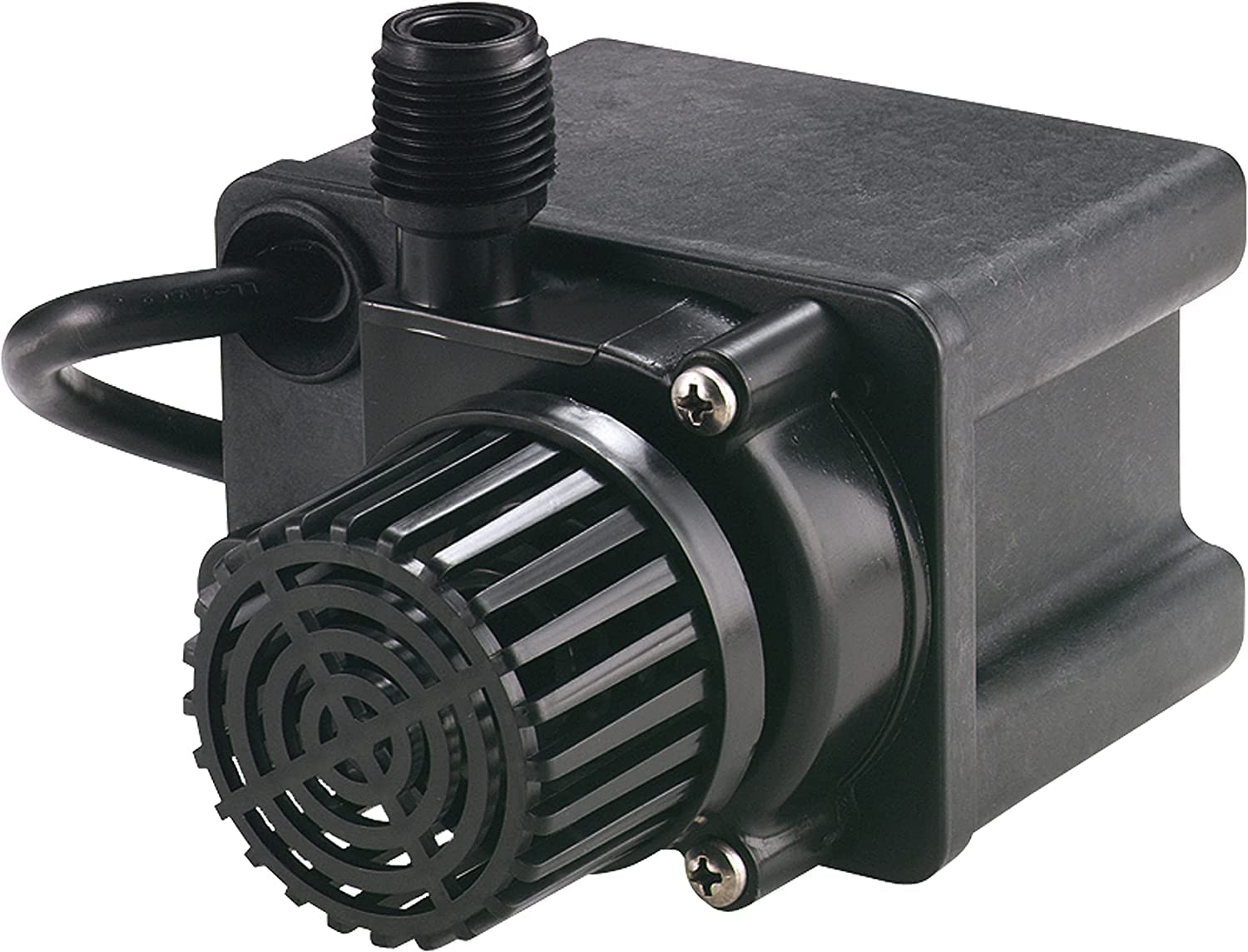 Photo 1 of Little Giant PE-2.5F-PW 115 Volt, 1/28 HP, 475 GPH Submersible Direct Drive Pump for Small Ponds or Fountain with 15-Ft. Cord, Black, 566612