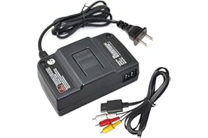 TEVODO N64 Power Supply,AC Adapter Power Supply and AV Composite Video Cable Cord for N64