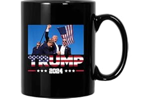 Limecute Trump Survived Shot Trump 2024 Ear Bullet-Proof PA Pennsylvania Rally Shot Shooting Survivor Fight Strong Fist Pump Mug Ceramic Cup Gift Coffee Cup Double-sided Design