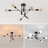 Comely Modern Sputnik Chandelier 6-Lights E27 Black Ceiling Light view 6