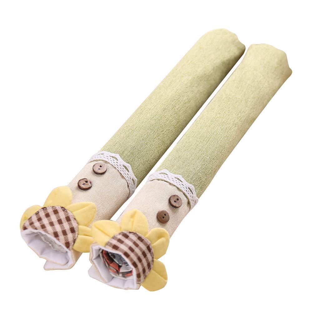 Quaanti 2 X Handmade Refrigerator Fridge Dust Door Handle Cover,Microwave Ovens Microwave Dishwasher Door Cloth Cover for Home Kitchen Appliance Decoration,Keep Clean from Drips,Dust,Smudges (B)