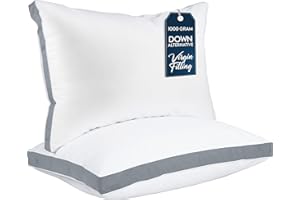 Utopia Bedding Lot de 2 oreillers de lit rafraîchissants à soufflets pour dormir sur le dos, le ventre ou le côté (pour grand