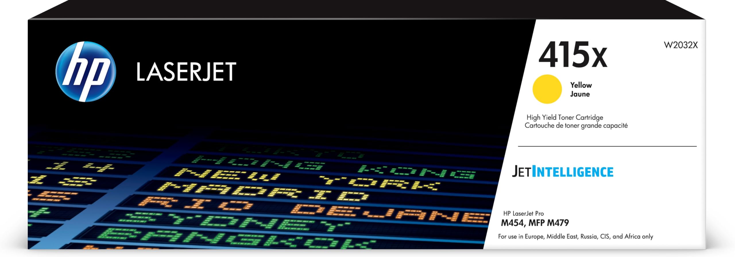 HP W2032X 415X High Yield Original LaserJet Toner Cartridge, Yellow, Single Pack