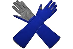 MEPEREZ thorn proof cotton gardening gloves, long sleeve, puncture proof, durable, breathable, comfortable, women & men