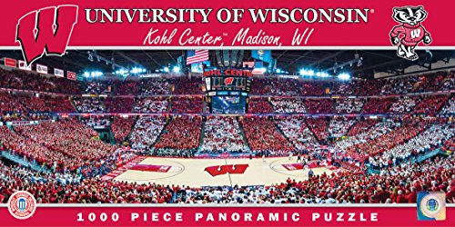 MasterPieces Collegiate Wisconsin Badgers 1000 Piece Stadium (Basketball) Panoramic Jigsaw Puzzle
