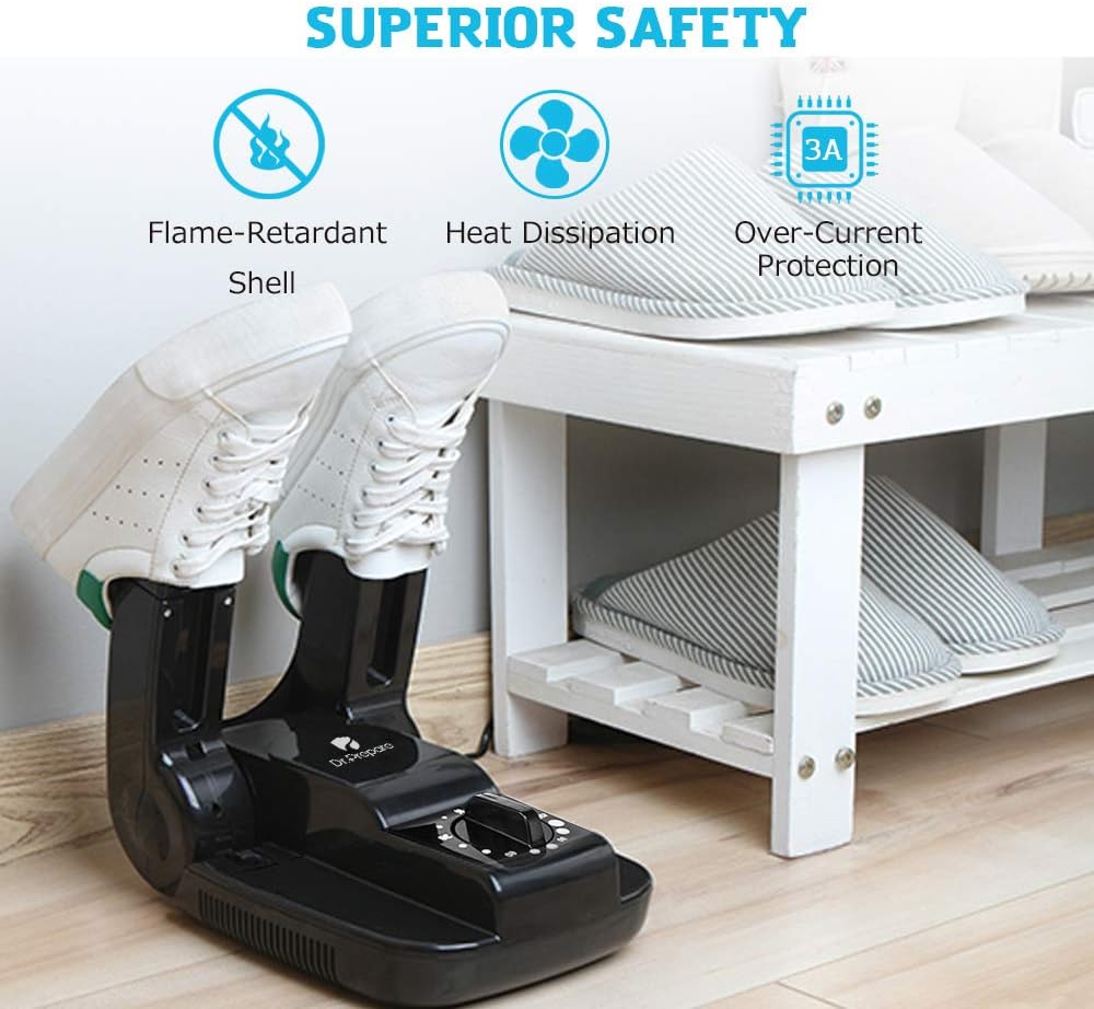 Dr. Prepare Boot Dryer Shoe Dryer, Glove Dryer & Boot Warmer with Heat Blower, Portable Adjustable Rack and Timer, Folding Design & Quick Drying for Shoes, Gloves, Hats, Socks, Ski Boots: Home & Kitchen