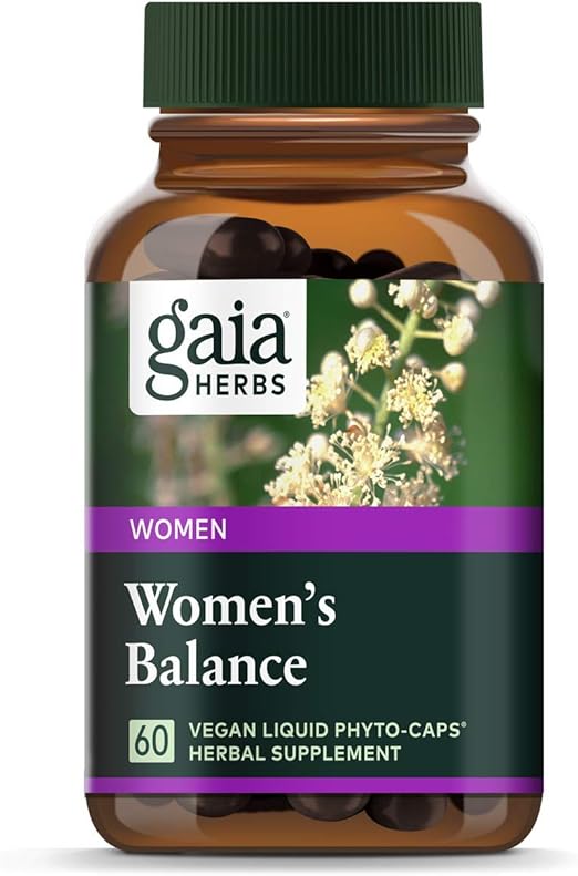 Gaia Herbs Women's Balance, Vegan Liquid Capsules, 60 Count Hormone