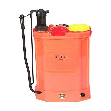 FarmEarth GRAI Crown 2 in 1 Agriculture Sprayer Pump | Hand and Battery Operated Knapsack Garden Sprayer (Capacity: 16 LTR) 12V/8Ah Color May Vary