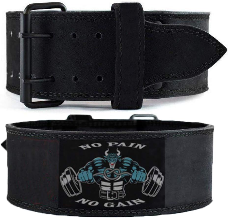 UnitedUshop 7MM Leather Weight Lifting Belt for Squats, Crossfit, Lunges, Deadlift, Thrusters, Powerlifting Belt, Gym Belt, Olympic Belt, Weight Belt - Designed in USA