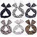 Twist Bow Wired Headbands Scarf Wrap Hair Accessory Hairband by Sea Team (6 Packs)