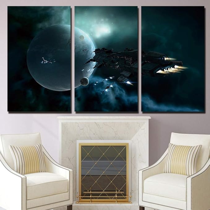 3 pinturas consecutivas Arte de la lona Impreso en HD Modular 3 piezas
