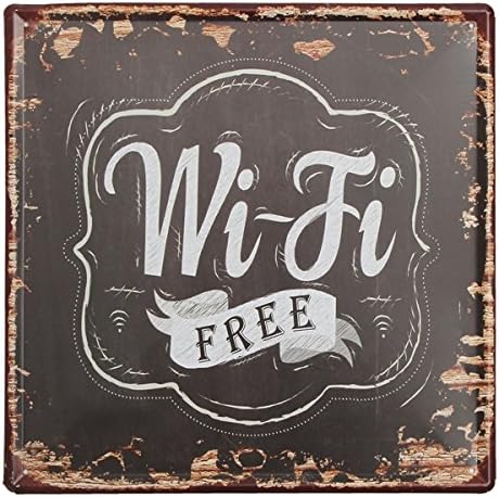 Wifi Free Tin Sign Vintage Metal Plaque Poster Bar Pub Home Wall Decor