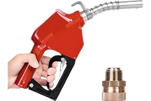 QAUSOU Fuel Nozzle 3/4 Inch With Fuel Hose Swivel Automatic Shut-Off Fueling Nozzle Fuel Refilling Tool for Diesel,Gasoline,Kerosen(13/16"Spout Max Flow Rate 16 Gpm)