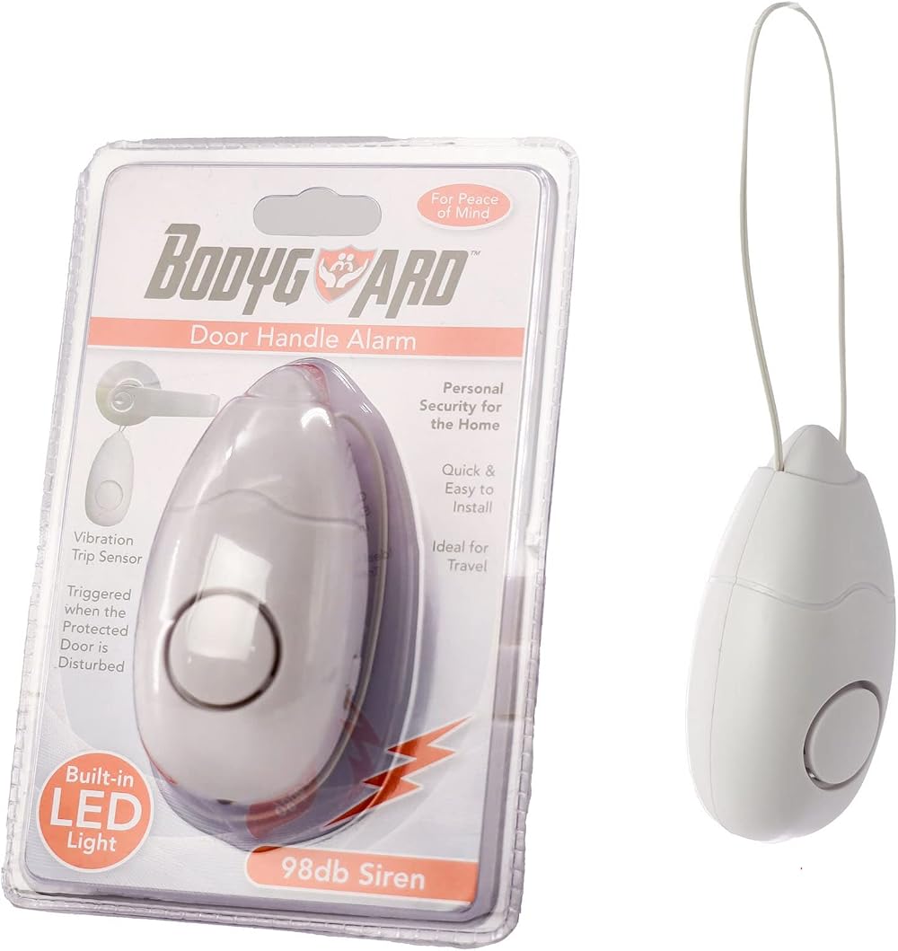 D.A.Y. Republic Door Window Knob Handle Alarm 98dB Vibration Trip Sensor LED