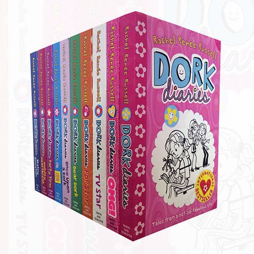 Dork Diaries Collection Rachel Renee Russell 10 Books Set (Tales from a not-so-fabulous life, Party Time, Pop Star, 3 1/2: How To Dork Your Diary, Skating Sensation, Dear Dork, Holiday Heartbreak..