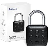 Combination Lock for Locker, Relihom Padlock with Code, Gym Locker Lock, High Security Keyless Entry Padlock for Gym, School, Gates, Outdoor, IP67 Waterpro (Basic Lock)