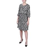NY Collection Womens Petites Printed Sheath Dress