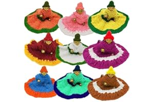 Laddu Gopal Woolen Dress Combo (Size 1) – Winter Dress Clothes for Krishna Idol | Warm Woolen Poshak for Laddu Gopal Ji | Mix