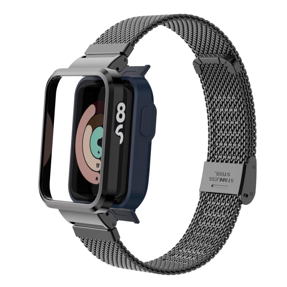 T-BLUER Replacement Tyres Compatible with Xiaomi Mi Watch Lite/Redmi Watch Lite, Stainless Steel, 205 millimètres