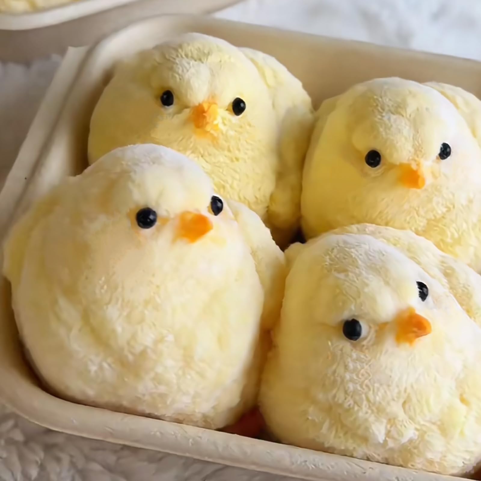 Photo 1 of 4 Pack Handmade Taba Squishy Soft Fidget Squeeze Toys, Stress Relief Sensory Toy, Chicken Squishies for Adults