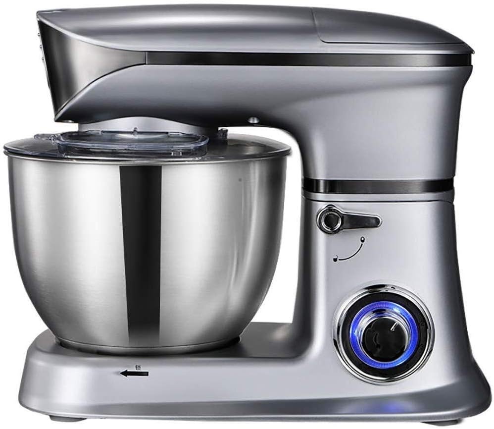 Mixers Egg Beater, Dough Mixer Stand Mixer Stainless Steel Tilt-Head 6.5L ​​Multifunction Home Kitchen Fully Automatic Small Chef Machine Household Stand Mixers (Color : Gray)