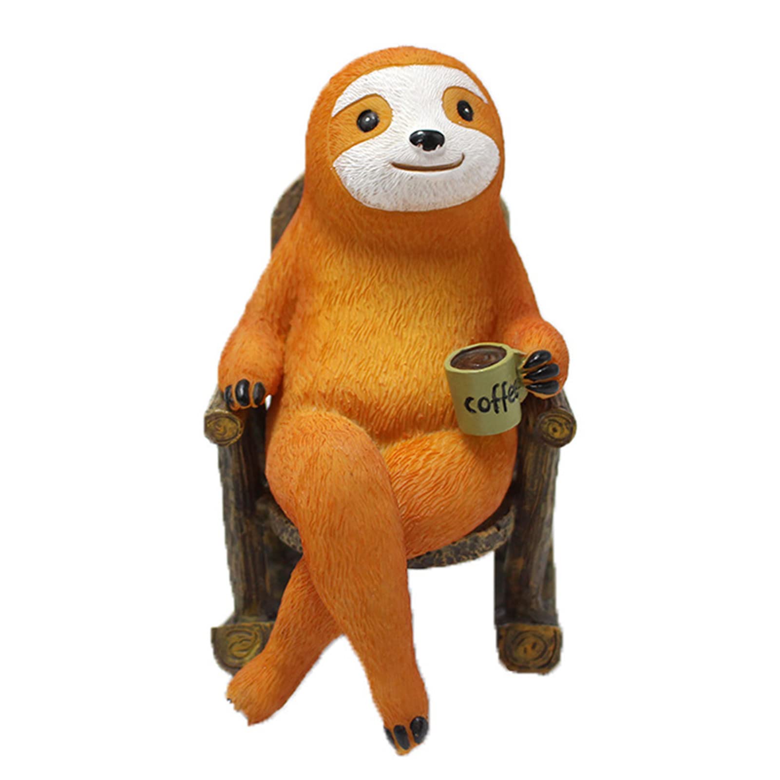Fdit Sloth Statue,Lifelike Beautiful and Delicate Resin Sloth Statue Ornament Suitable for Courtyard Garden Yard
