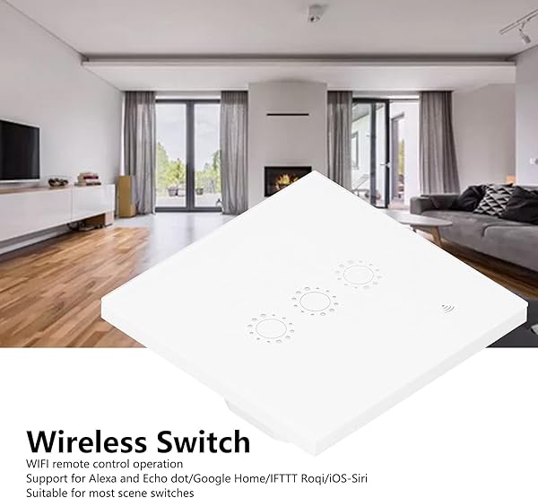 Smart Switch Smart WiFi Light Switch Funciona con Alexa Echo dot Google Home IFTTT Roqi y iOS Siri corriente nominal de 10A certificacin de producto CE FCC y ROHS enchufe del Reino Unido mate