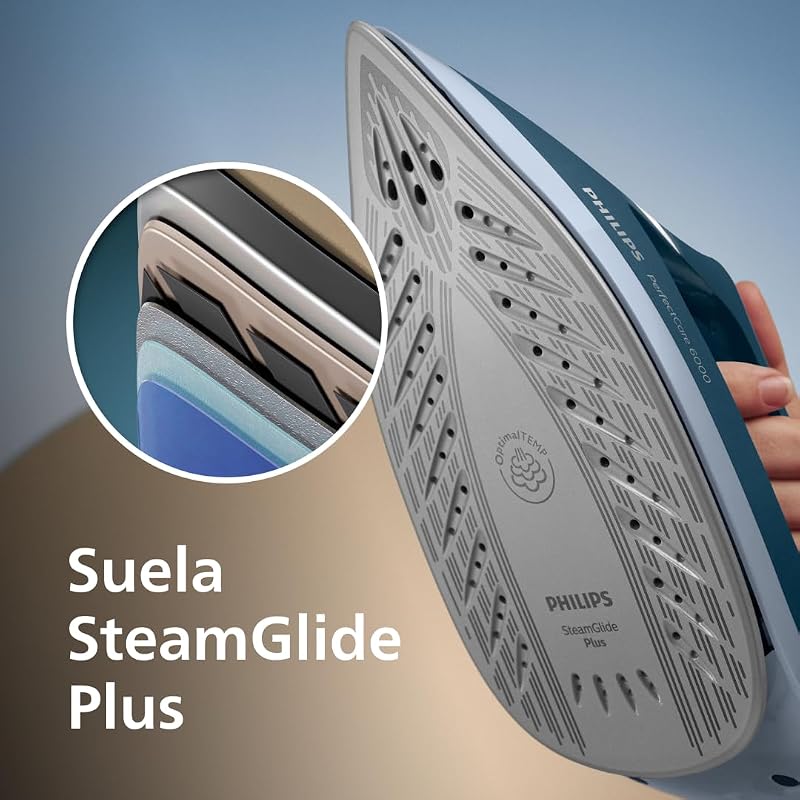 Centro de engomar PerfectCare Series 6000, vapor potente, garantia sem queimaduras, design compacto, depósito de água removível de 1,8L, sola SteamGlide Plus (PSG6023/20)