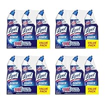 Lysol Power Toilet Bowl Cleaner, 24 oz, 12 Bottles (4 Value Packs of 3)