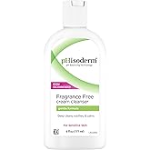 pHisoderm Fragrance Free Cream Face Cleanser With Aloe and Oats to Soothe & Calm, Non-foaming pH Balanced Sensitive Skin Face Wash, 6 Fl Oz (3 x 6 fl oz)