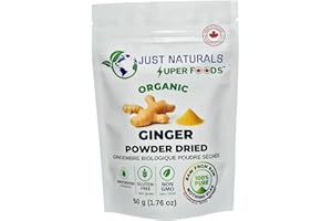 Just Naturals Superfoods Ginger Powder | Raw & Pure | Gently Dehydrated | No Added Sugar, No Preservatives, No Sulphites, No 