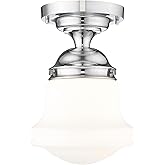 Z-Lite 735F10-CH Vaughn Flush Mount, 1-Light 60 Watts, Chrome