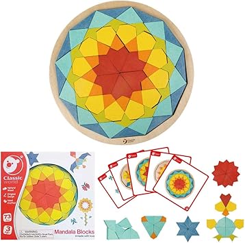 Classic World Mandala Holz Bausteine Mandalas Fur Kinder Bauklotze Amazon De Spielzeug