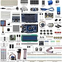 UCTRONICS Mega 2560 Complete Ultimate Starter Kit for Arduino w/Tutorial in TF Card, MEGA 2560 Development Board, LCD1602, Servo, Stepper Motor, Joystick, 21 Keys Remote Controller, PIR Motion Sensor