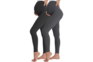 Women's Maternity Leggings Over The Belly Maternity Yoga Pants Workout Pregnancy Leggings